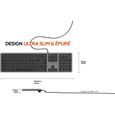 Mobility Lab - Clavier PC Ultra Slim filaire gris sideral - connexion USB Francais AZERTY-1