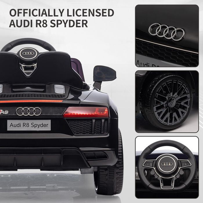 Voiture électrique pour enfants 12v Audi R8 Spyder. de 1 à 6 ans