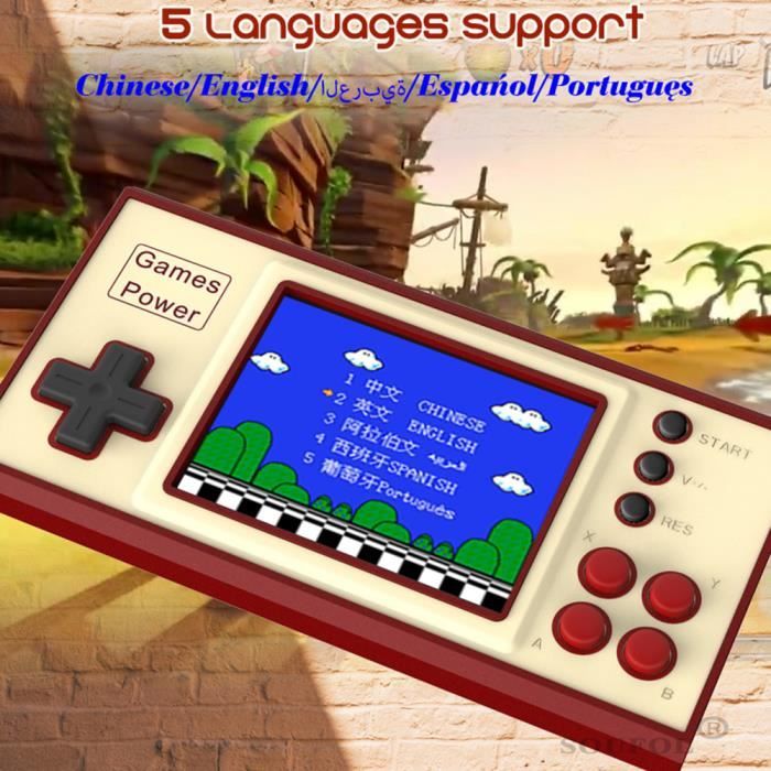 OSDUE Console De Jeu Portable Rétro – 666 Jeux Classiques, Écran 3 Pouces, Batterie 1200mAh, 2 Joueurs Et Connexion TV – Bleu Rouge