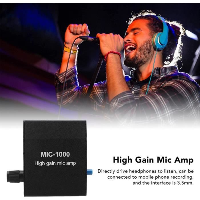 Ampli Micro, Coque En Alliage D'aluminium Pour Microphone Pour L'audio 