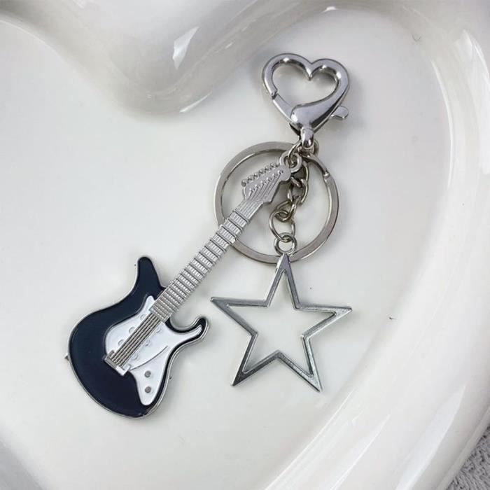 JZK16x Porte-clés Guitare Électrique en Métal pour Fête