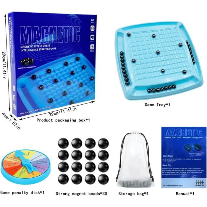 Jeu D'échecs Magnétique De Voyage – Plateau Tournant – Stratégie éducative – Cadeau Noël (A)