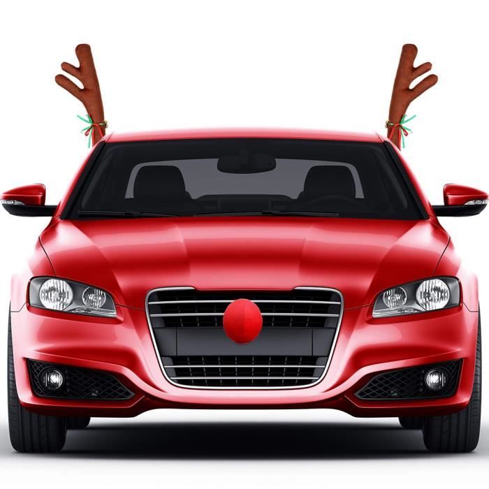 Dioche Décorations de Noël pour voiture: Costume de renne de Noël,  Décoration de Noël pour voiture SUV - Cdiscount Maison