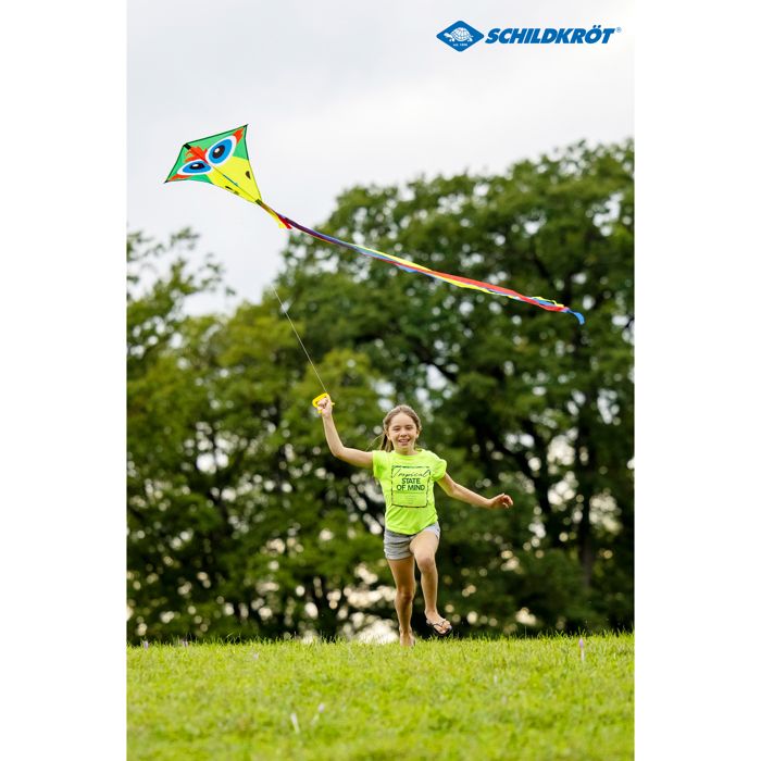 Schildkröt Stunt Kite 140, Cerf-Volant Acrobatique à Deux Lignes, +10 Ans, 74x140cm, avec Cordons en Polyester 25 kp, 2x30m sur Bobine Enrouleur, Échelle Beaufort 2-5, 970440