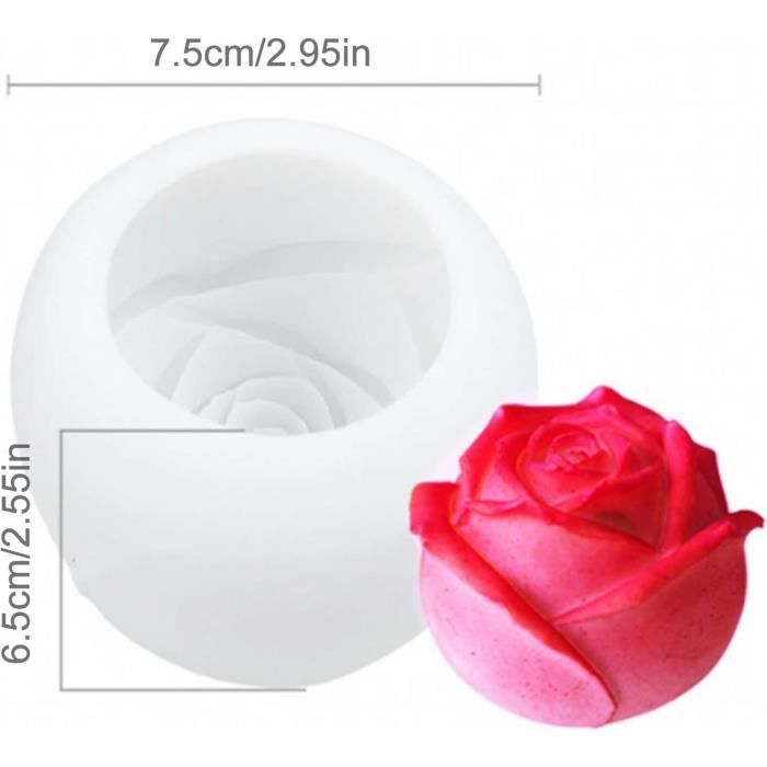 Moule à glaçons en silicone 3D, boîte de style fleur de rose