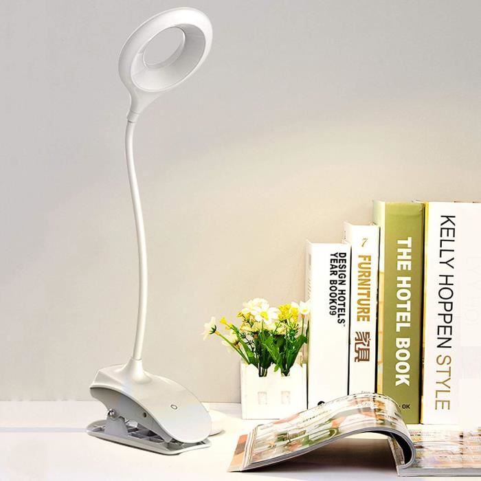 Lampe de Lecture, Rechargeable Liseuse Lampe en 3 Mode Luminosité,Pince  Lampe Livre, Nior - Cdiscount Maison