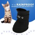 4pcs Chaussures de Pluie Antidérapant bottes imperméables Bottes de Neige pour chien et chat(M Noir)-2