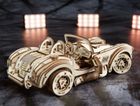 UGEARS Voiture De Course Drift Cobra – Puzzle 3D Bois Mécanique à Ressort, Kit Vintage Pour Adultes