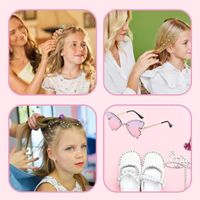 Machine à Strass pour Cheveux, Kit Glam Styling avec 180 Gemmes Décoratives Multicolores, Bijoux Cheveux Paillettes Cheveux Diamond