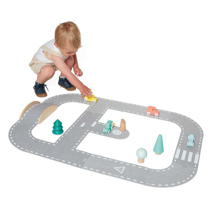 Rampe de course en bois circuit à voiture éveil 1 an premier âge jeu  éducatif bébé Teamson Kids - Multicolore - Kiabi - 56.99€