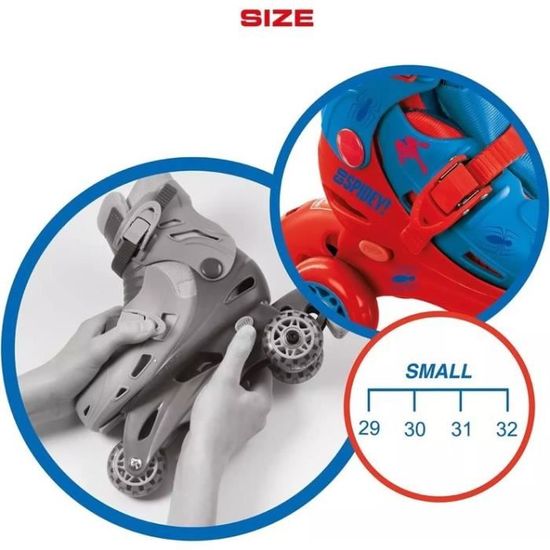 Roller Marvel Spiderman Taille 22-29 – Set Complet Avec Casque, Coudières, Genouillères, Sac De Transport – Enfant Fille/Garçon