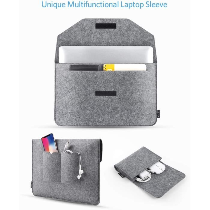 Housse en cuir et tapis de souris pour MacBook