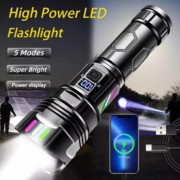 Lampe Torche LED Garberiel Rechargeable - 2x Lot - Zoom, Aimant, IP65, 148mm