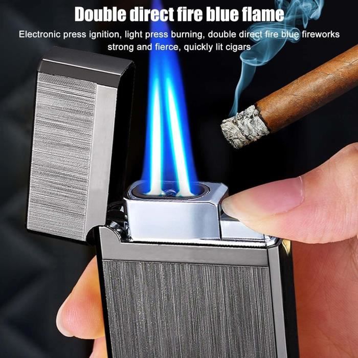 Lot De 3 Briquets Tempête Rechargeables - Double Flamme, Coupe-Vent Pour Camping, BBQ Ou Cheminée