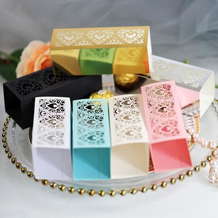50 Cartes Nominatives En Forme De Cœur Découpées Au Laser - Pour Mariage, Anniversaire, Fêtes (style 5) - 4
