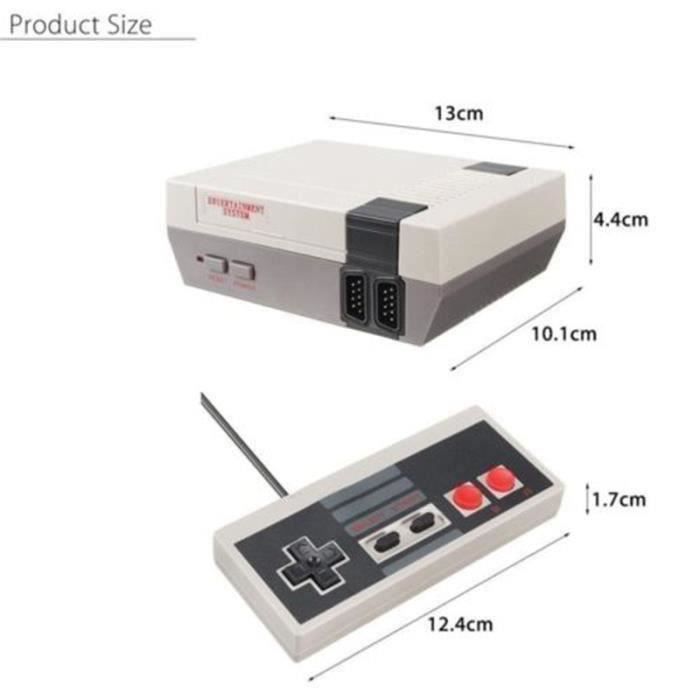 Mini Console Rétro 8 Bits - 620 Jeux Intégrés - PAL/NTSC - Modèle NES - Neuve
