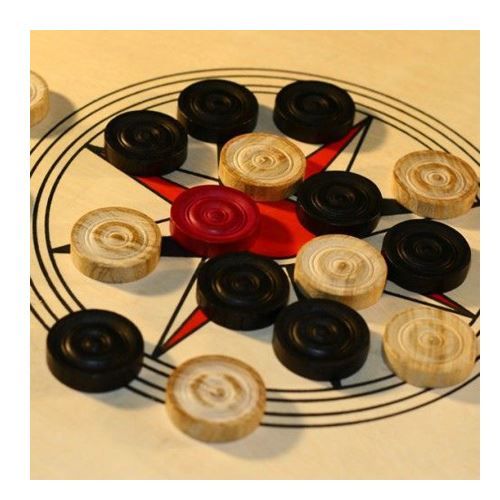 Carrom Art – Palet De Compétition 10 G Pour Billard Indien – Motifs Gravés Main, Pièce Unique – Accessoire Pour Carrom 60/70 Cm, Dès 6 Ans