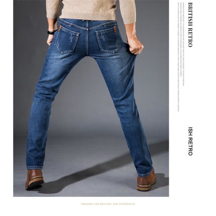 Jeans Homme Plus Velours Droite L che Pantalon de Jeunesse FUNMOON