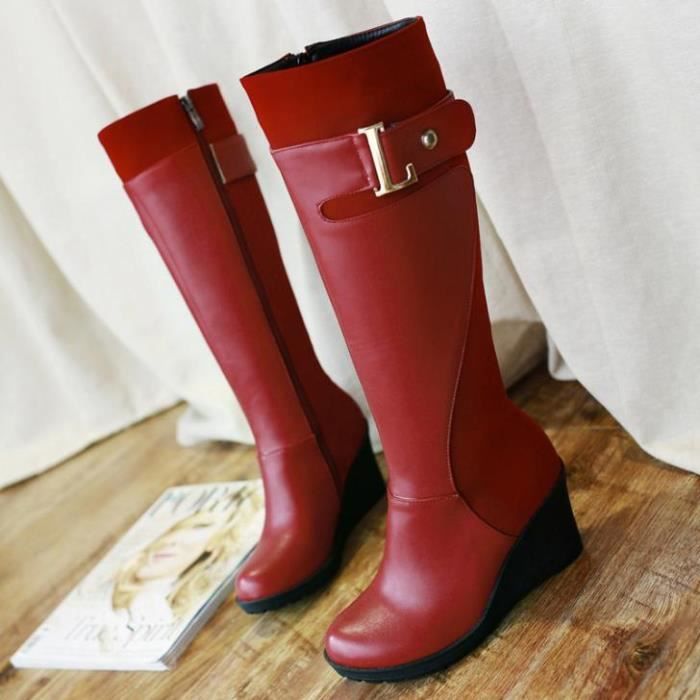 Bottes hautes compensées on sale