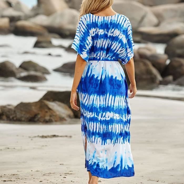 Robe de Plage Femme Tunique Caftan Grande Taille Kaftan Boh me