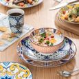 vancasso, Série Jasmin, Service de Table Complet en Porcelaine, 32 Pièces, Assiette Plate, Assiette à Dessert, Bols, Tasse Mug,-3