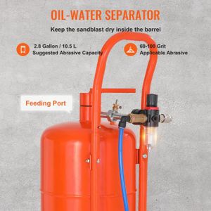 Sableuse Aérogommeuse Mobile 31,5L (50 Lb / 23 Kg) Sur Roulettes - Neuf Garantie 2 Ans