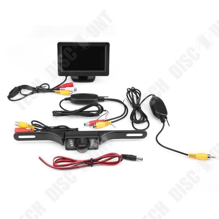 BrandWay Caméra de recul sans fil pour voiture avec vision de nuit