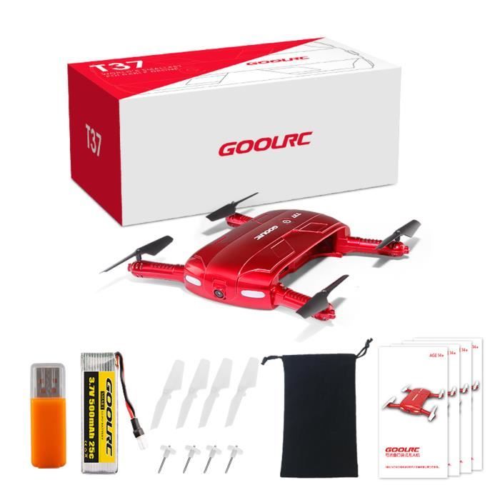 GoolRC T37 Wifi FPV Mini Selfie RC Drone Quadcopter G capteur Pliable avec HD Camera Soutien Maintien d altitude Cdiscount Jeux Jouets