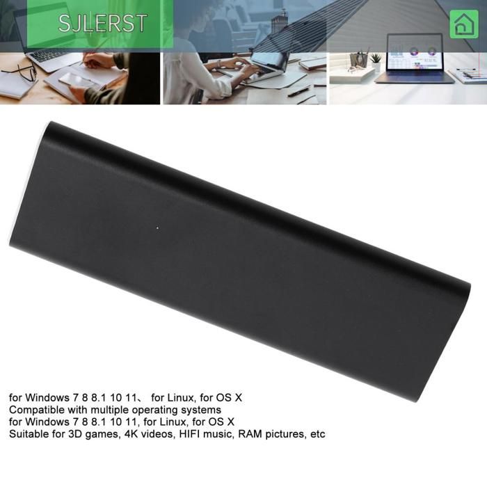 Sjlerst adaptateur de boîtier SSD M.2 NGFF informatique lecteur Argent ...