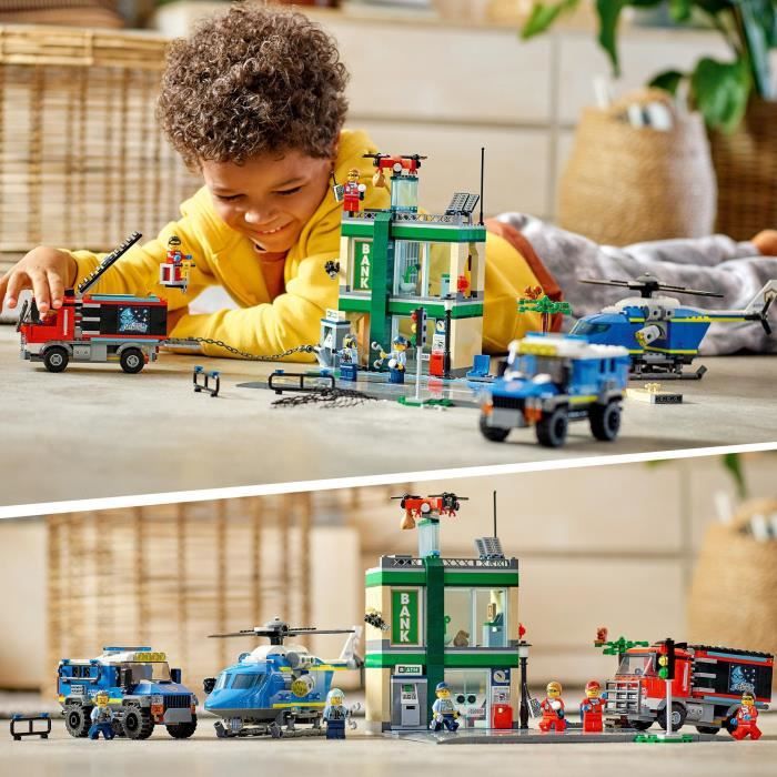 LEGO® 60317 City La Course-Poursuite de La Police à La Banque, Jouets Drone  et 2 Camions pour Enfants +7 ans, Sets d'Aventures - Cdiscount Jeux - Jouets