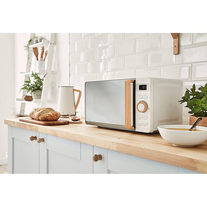 Set Petit-déjeuner SWAN Nordic Gris – Bouilloire, Grille-pain, Micro-ondes 20L