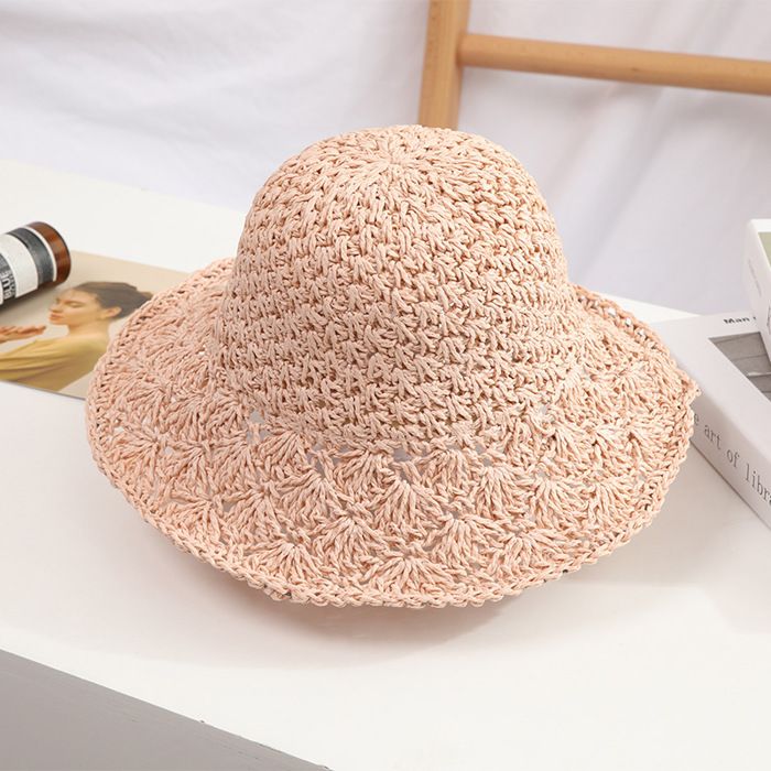 Chapeau De Seau Au Crochet Pour Femmes - Motif Floral - Pliable - Chapeau D'Été Pêche Ou Plage - 7