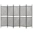 Cloison De Separation Separateur De Piece Paravent Brise Vue Maison 5 Panneaux Resine Tressee Brun 300x200 Cm Achat Vente Paravent Cdiscount