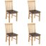 Chaises De Salle A Manger Bois De Chene 4 Pcs Cuir Artificiel