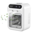 1 PCS Climatiseur Portatif Rechargeable Blanc – Mini Refroidisseur d'Air, Pulvérisation – Programmateur 8H pour Chambre Aucuneary