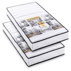 BLUE MOON Lot de 2 matelas mousse 90x190 NEW YORK - Mousse profilée 5 zones de confort - Soutien ferme - 15cm - Fabriqué en Belgique