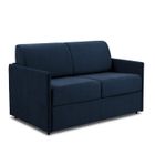 ITALIAN SPIRIT Canapé lit express COLOSSE couchage 120 cm matelas épaisseur 22 cm à mémoire de forme velours bleu marine