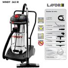 Pro - Aspirateur eau et poussières en inox 3600W (3 moteurs) 65L 195l/s - WINDY 365 IR Lavor