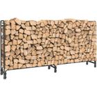 UNHO Étagère en Métal pour Bois de Cheminée Range Bûches Extérieur XXL- 233x118x35cm pour Bois de Chauffage