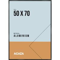 ACAZA Cadre photo solide,  50 cm x 70 cm, Aluminium, Plexiglas, Bordure noire