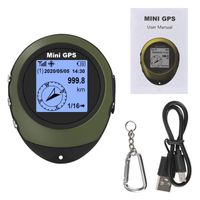 Couleur cyan-bleu Mini GPS de navigation, Boussole Satellite Pour Sports de Plein Air, Randonnée, Portable Av