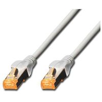 Câble patch, cat. 6A, S/FTP, 1,0 m, gris
