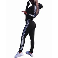Minetom Femmes 2 Pièce Survêtement Combinaison Manches Longues Zipper Top + Pantalon Joggers Combishorts de Sport Combinaisons
