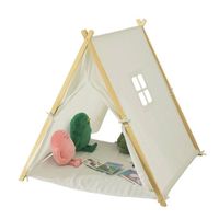 SoBuy® OSS02-W Tipi Tente Enfant pour Garçon et Fille avec Tapis de Sol Teepee Tente de Jeu pour Enfants
