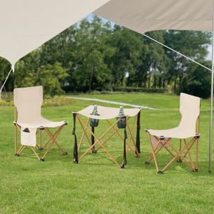Ensemble table et chaise de jardin Set de table et 2 chaises de camping pliantes Banz