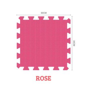 TAPIS ÉVEIL - AIRE BÉBÉ 18 pièces - Rose - Tapis de jeu en mousse EVA pour enfants, Puzzle de couleur unie, tapis de protection pour