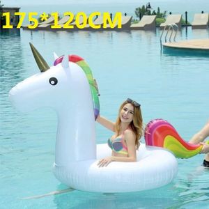 BOUÉE - BRASSARD L 120 cm licorne - Chaise flottante gonflable pour adultes, jouets de fête à la piscine, matelas pneumatique,