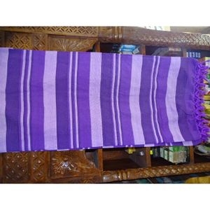JETÉE DE LIT - BOUTIS Dessus de lit indien KERALA de couleur 3 violets