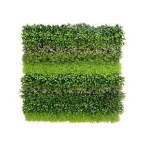 Mur végétal Mur végétal en plastique 1 m x 1 m Nature Vert