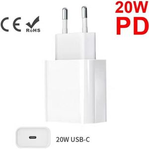 Chargeur 20W Adaptateur secteur USB-C rapide pour iPhone 11-11 Pro-11 Pro  Max-12-12 Pro-12 Mini-12 Pro Max - Yuan Yuan - - Cdiscount Informatique